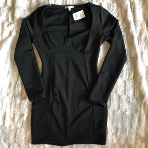 NWT Charlotte Russe Long Sleeve Bustier Mini Dress